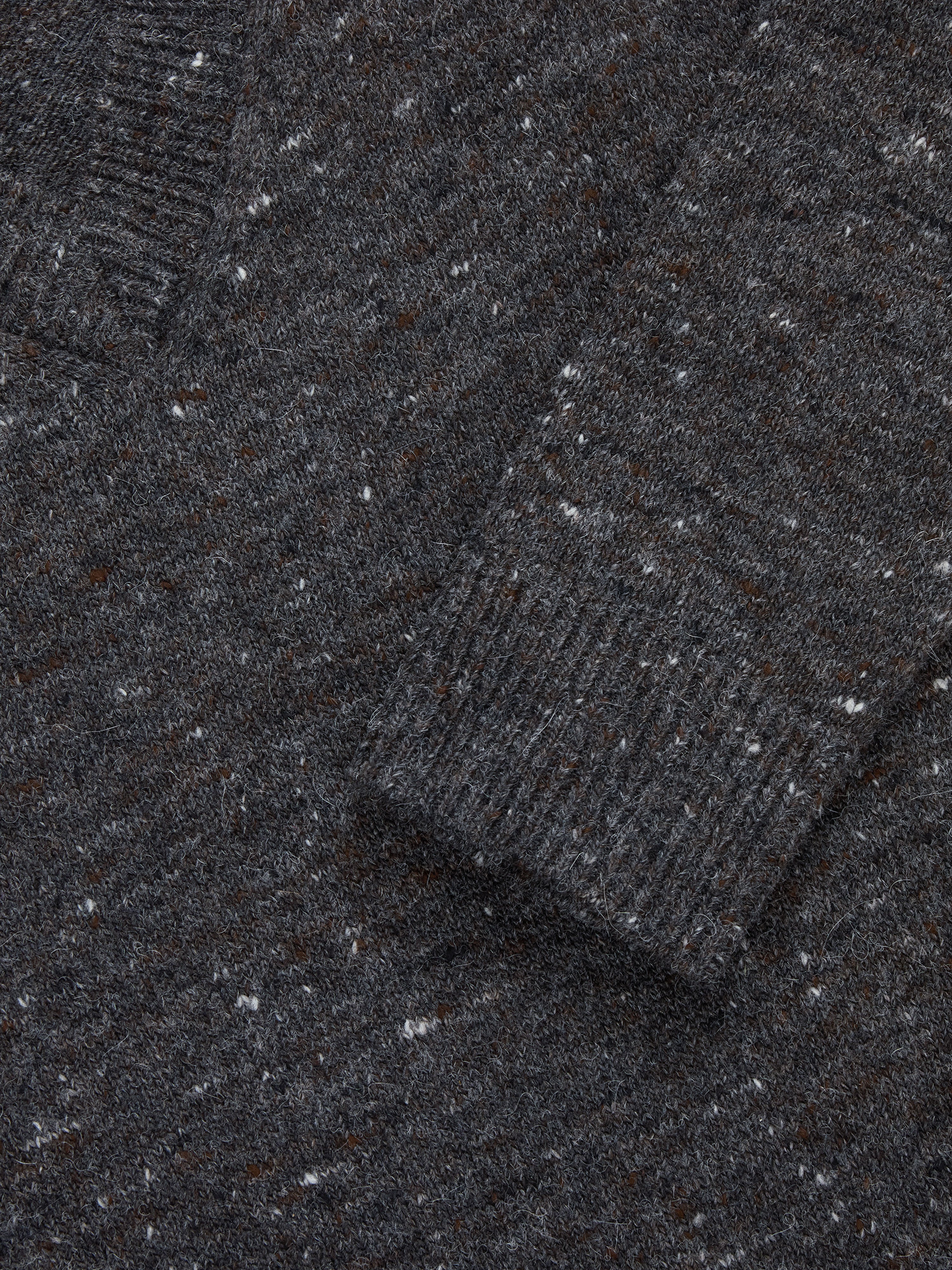 V-Neck Sweater ~ Pewter Tweed – 3sixteen