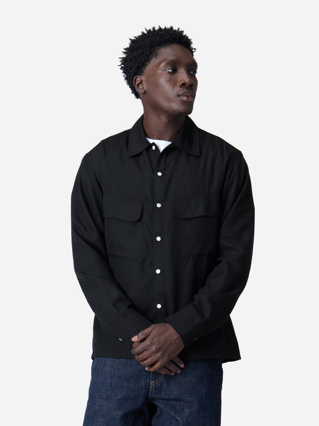 Western Overshirt ~ Black – 3sixteen