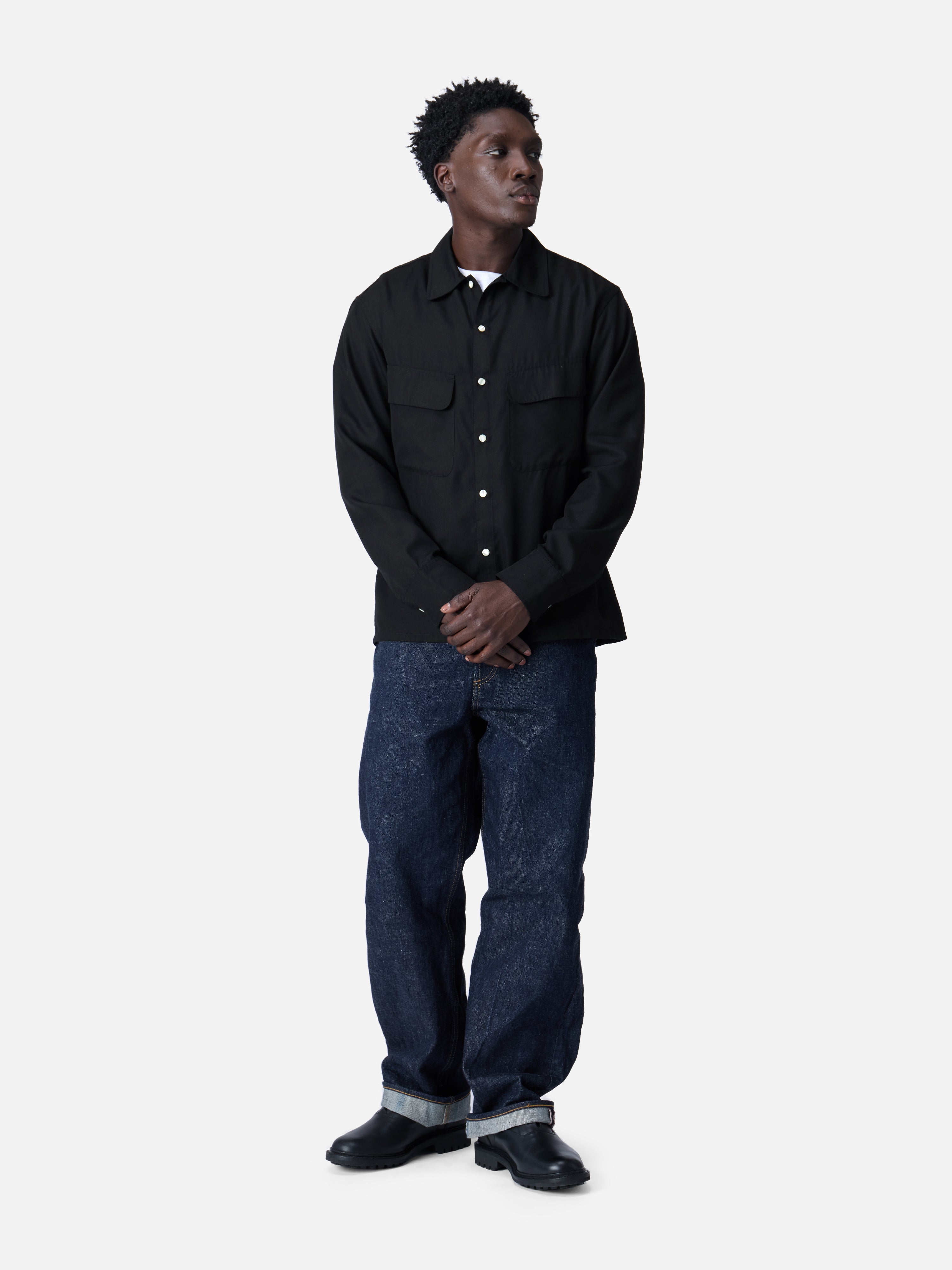 Western Overshirt ~ Black – 3sixteen