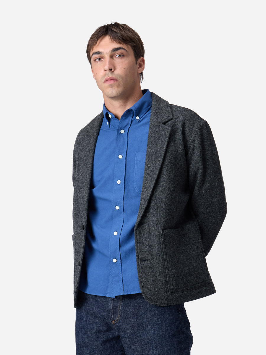 Work Blazer ~ Grey Melton Wool