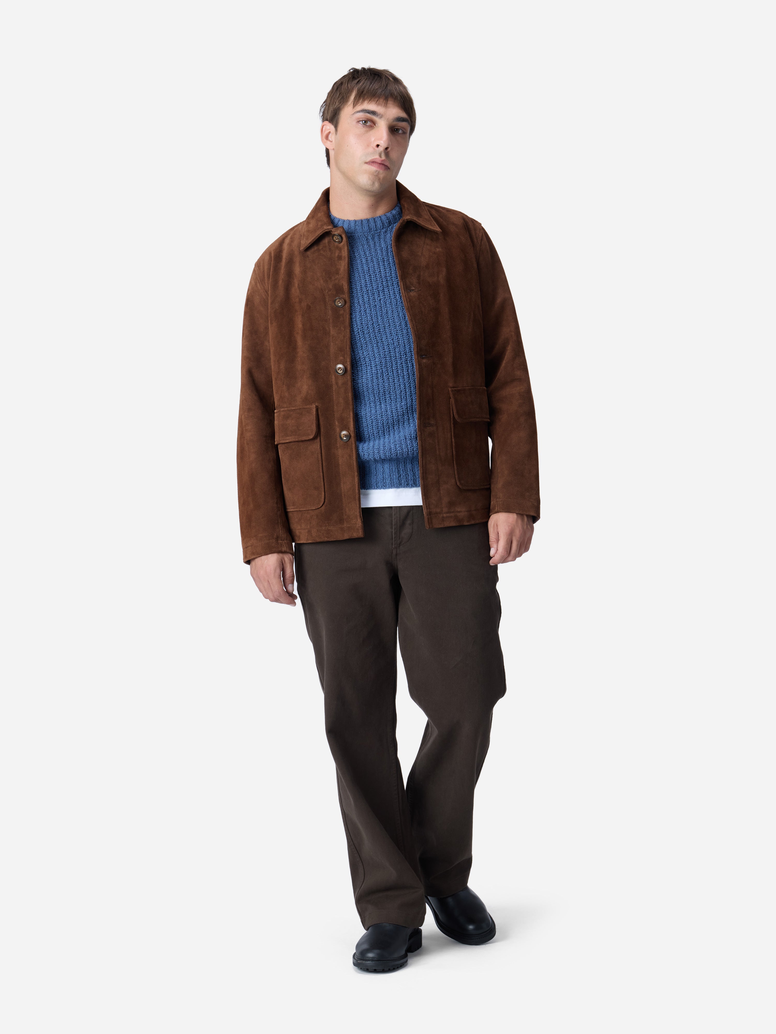 Work Jacket ~ Chocolate Suede – 3sixteen