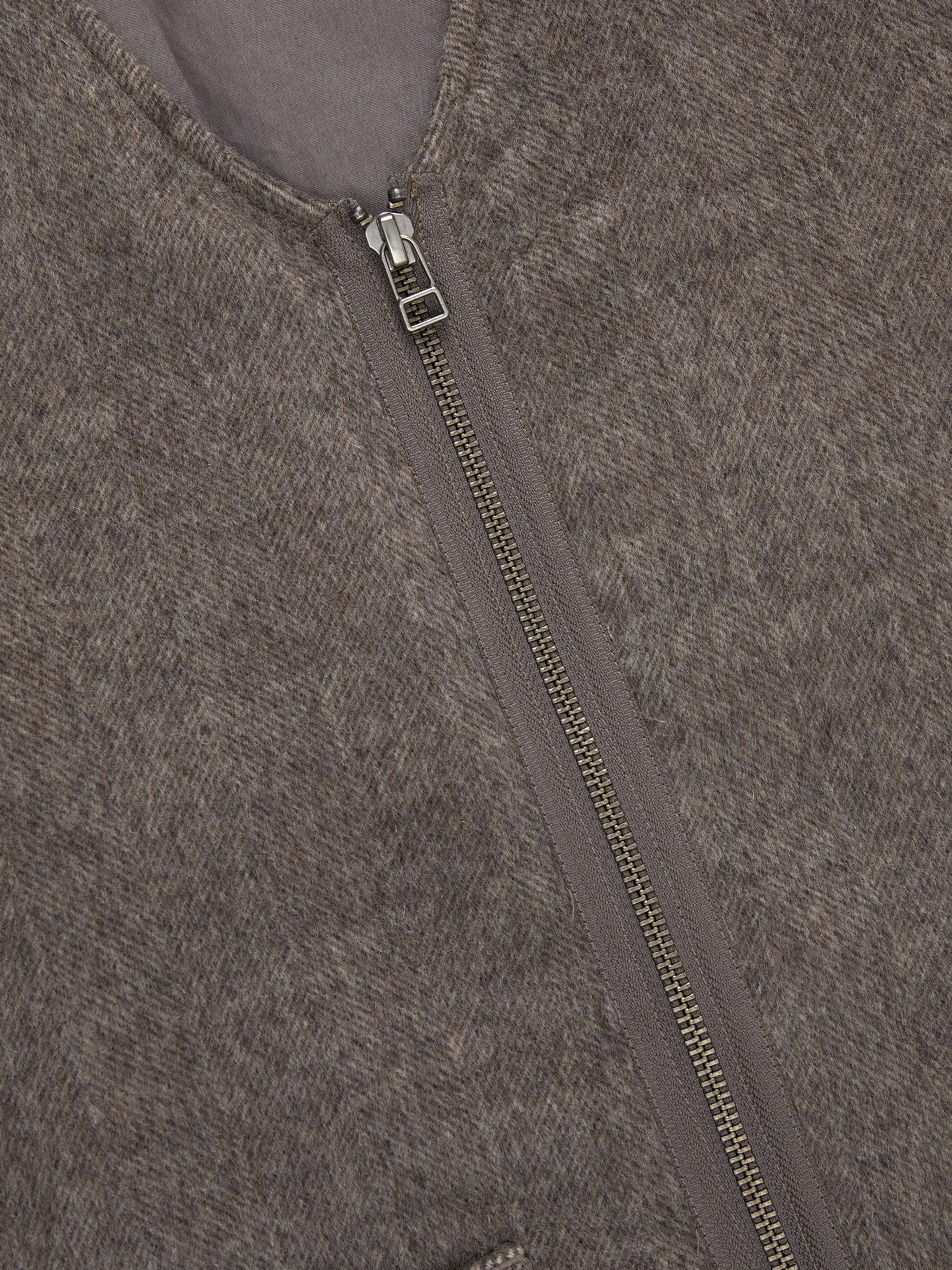 Zip Vest ~ Tobacco Wool/Cashmere – 3sixteen