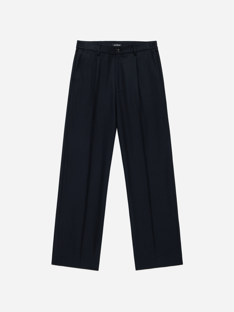 Pleated Trouser ~ Black Wool