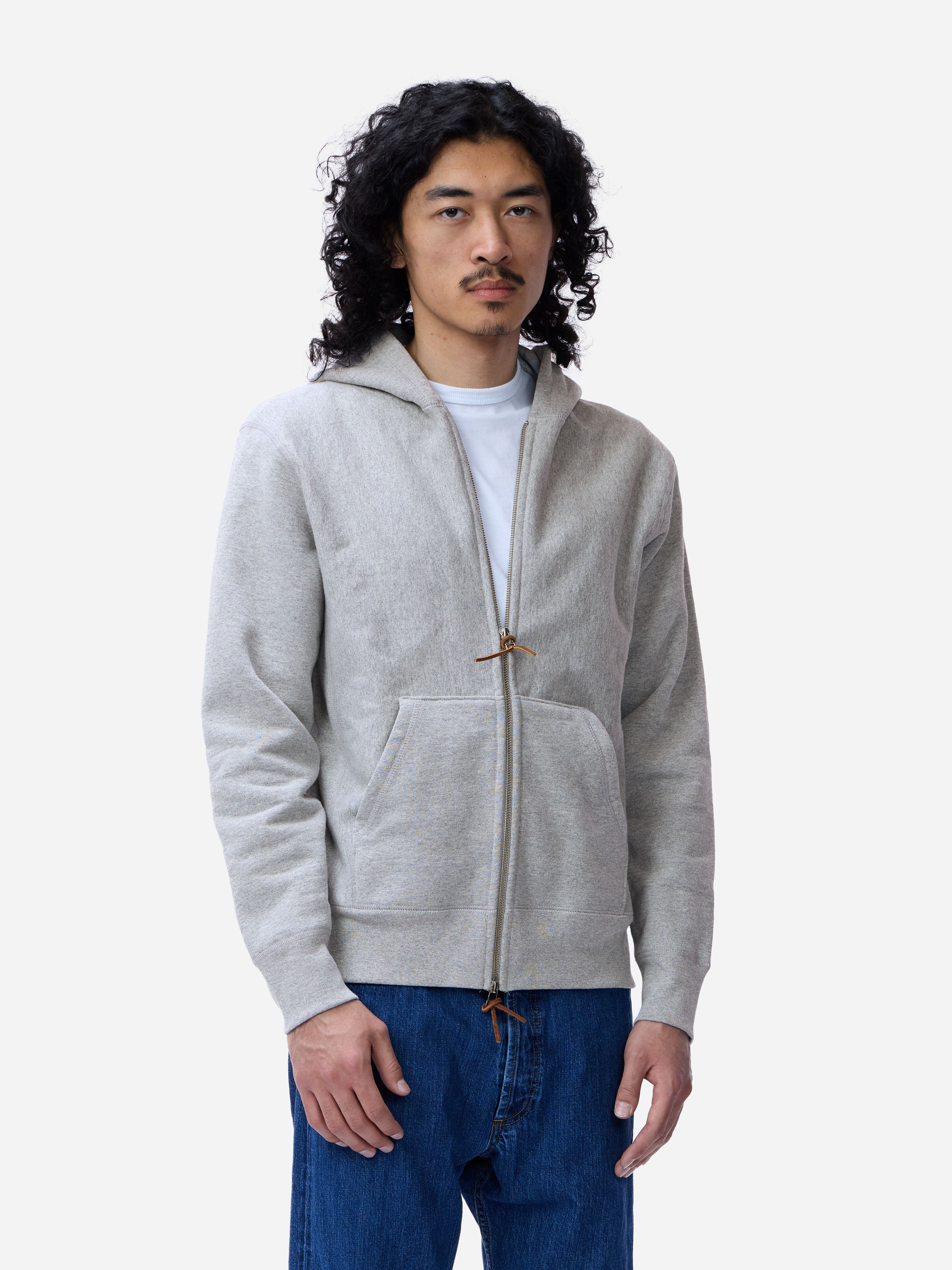 Heavyweight Zip Hoody ~ Grey – 3sixteen