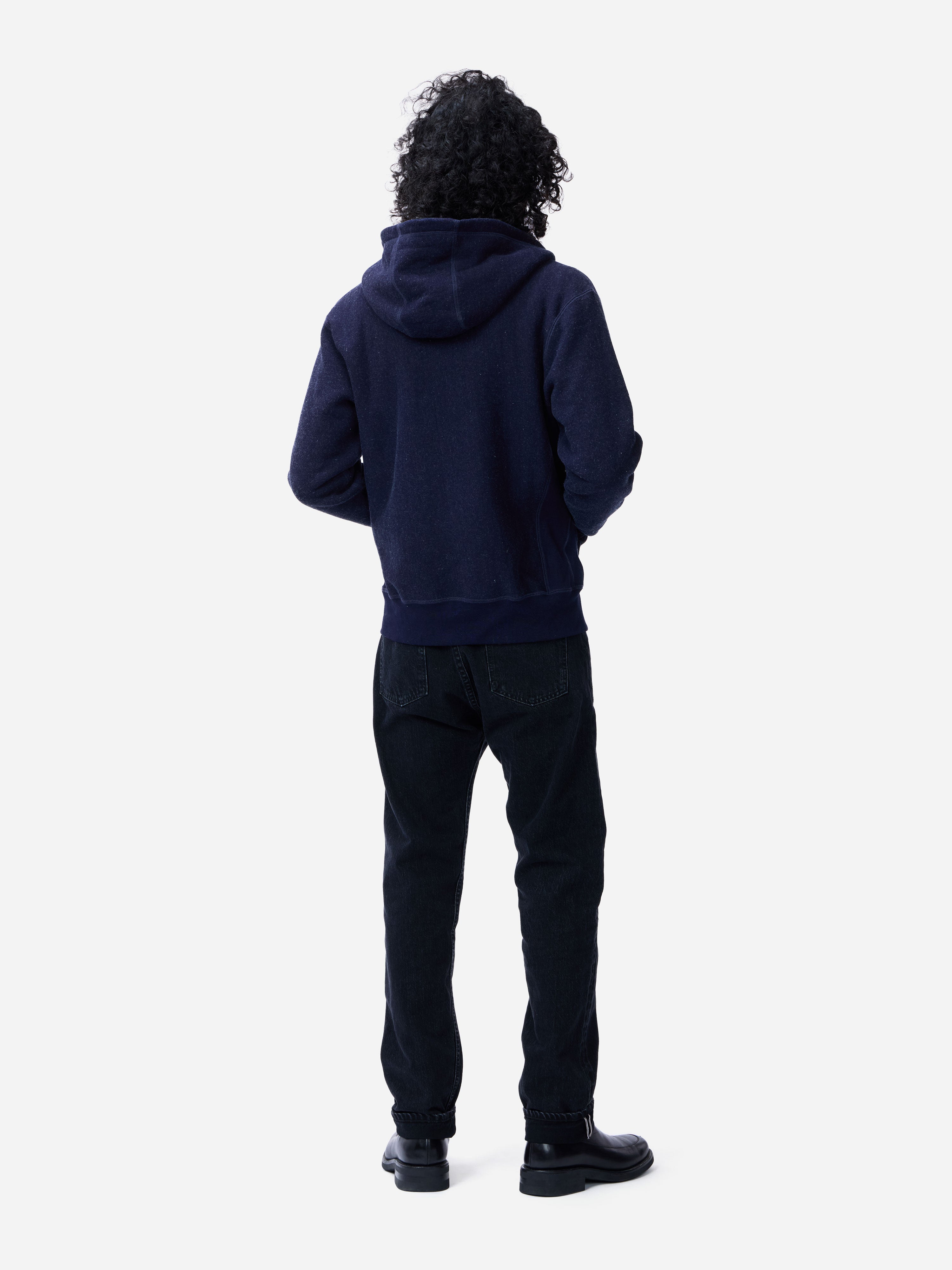 Heavyweight Zip Hoody ~ Indigo – 3sixteen Heavyweight Zip Hoody ~ Indigo – 3sixteen