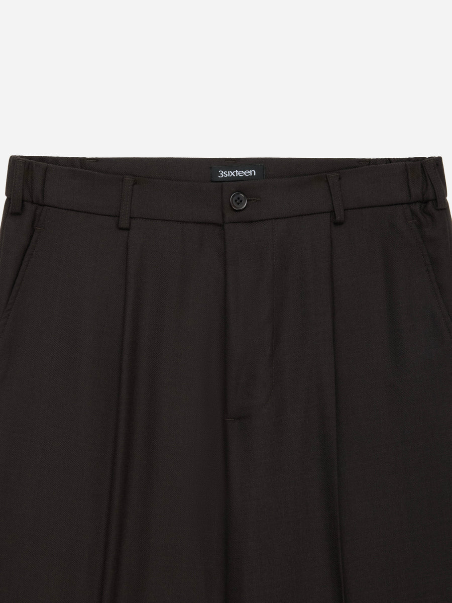 Pleated Trouser ~ Brown Wool Flannel