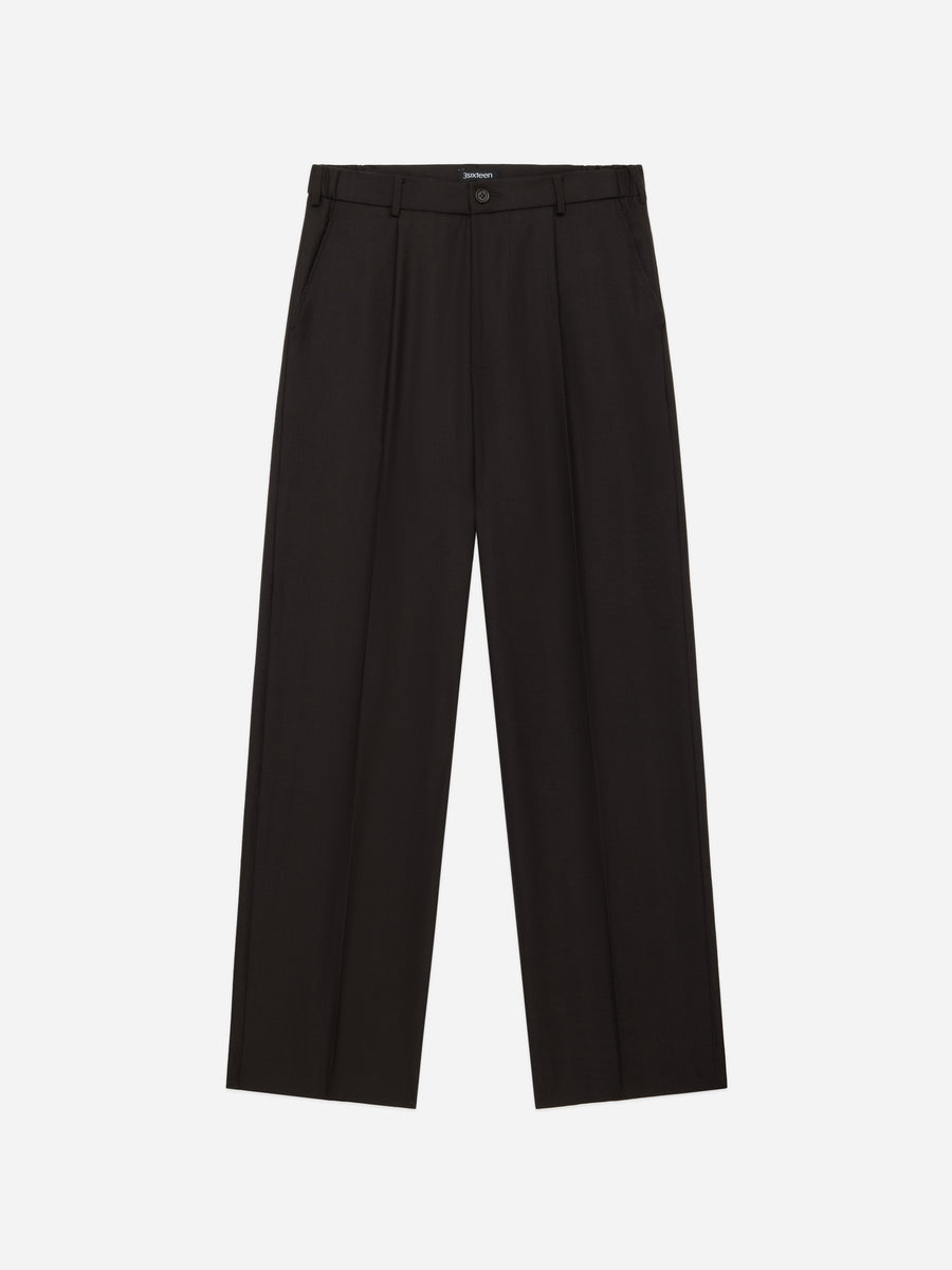 Pleated Trouser ~ Brown Wool Flannel