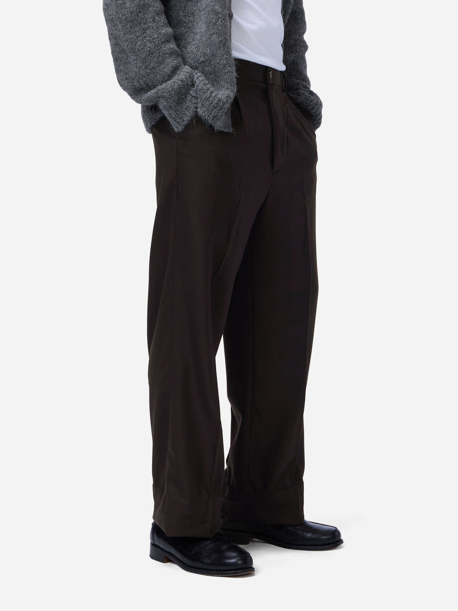 Pleated Trouser ~ Brown Wool Flannel