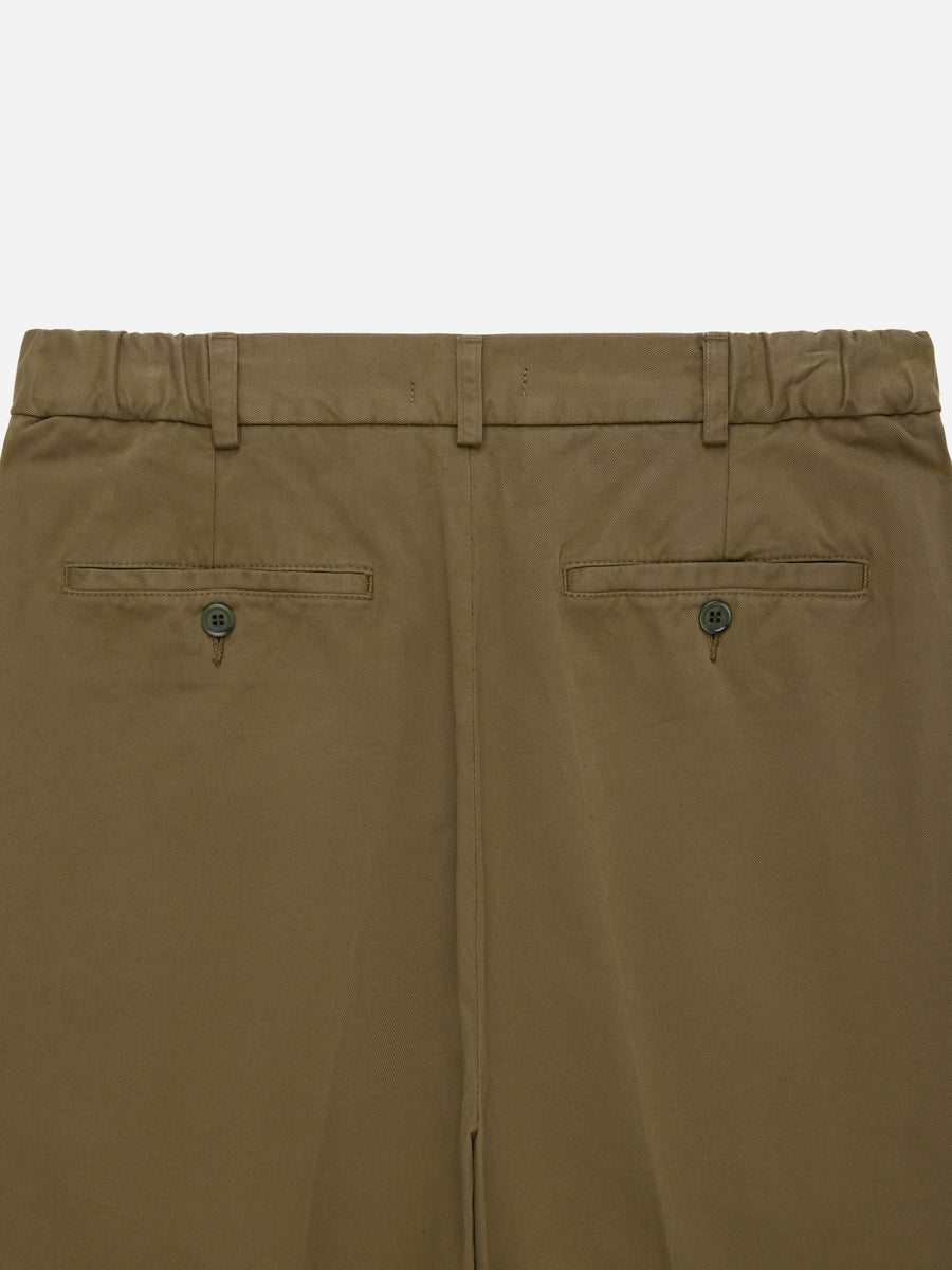 Pleated Trouser ~ Teak Peached Twill