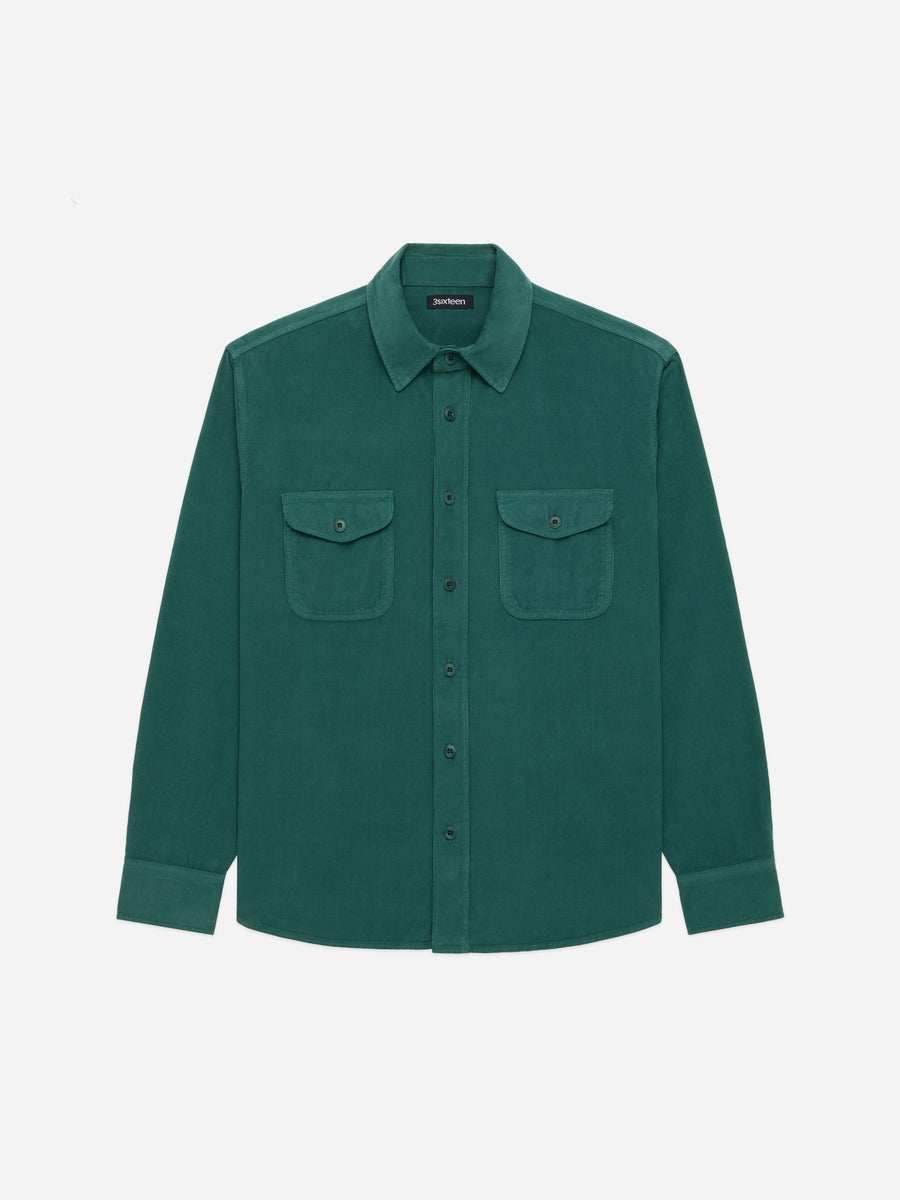 Studio Shirt ~ Hunter Green Corduroy