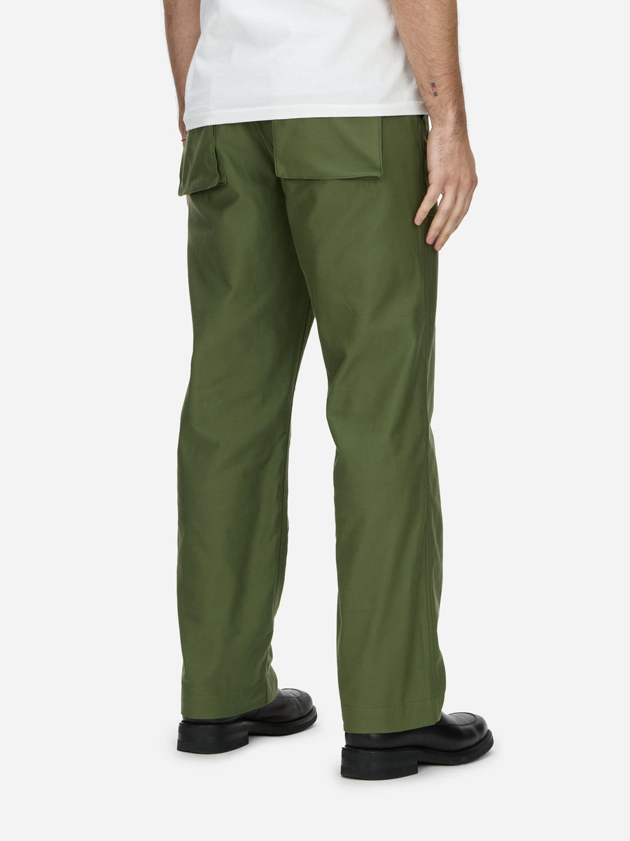 Fatigue Pants ~ Olive Back Satin