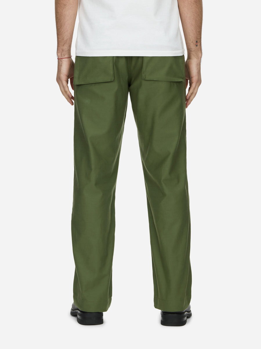 Fatigue Pants ~ Olive Back Satin