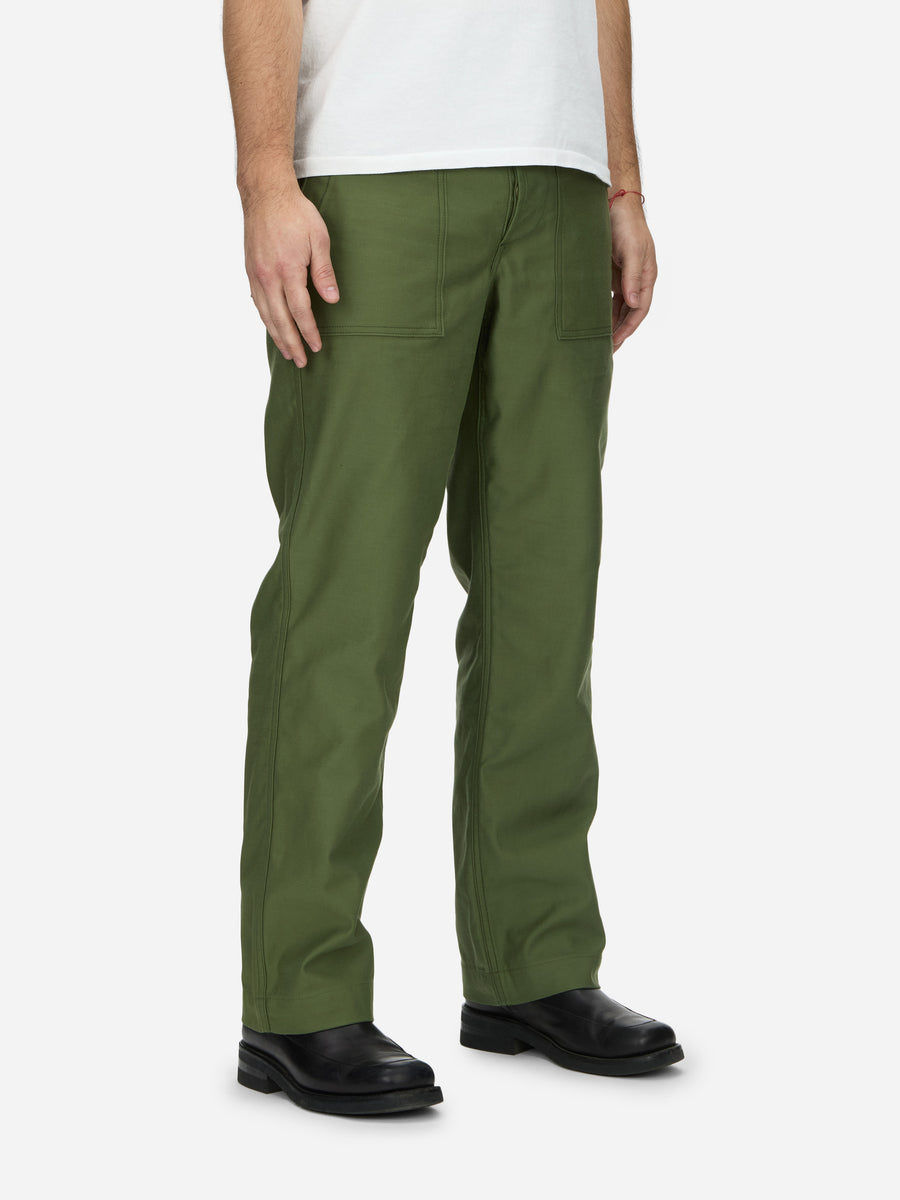 Fatigue Pants ~ Olive Back Satin