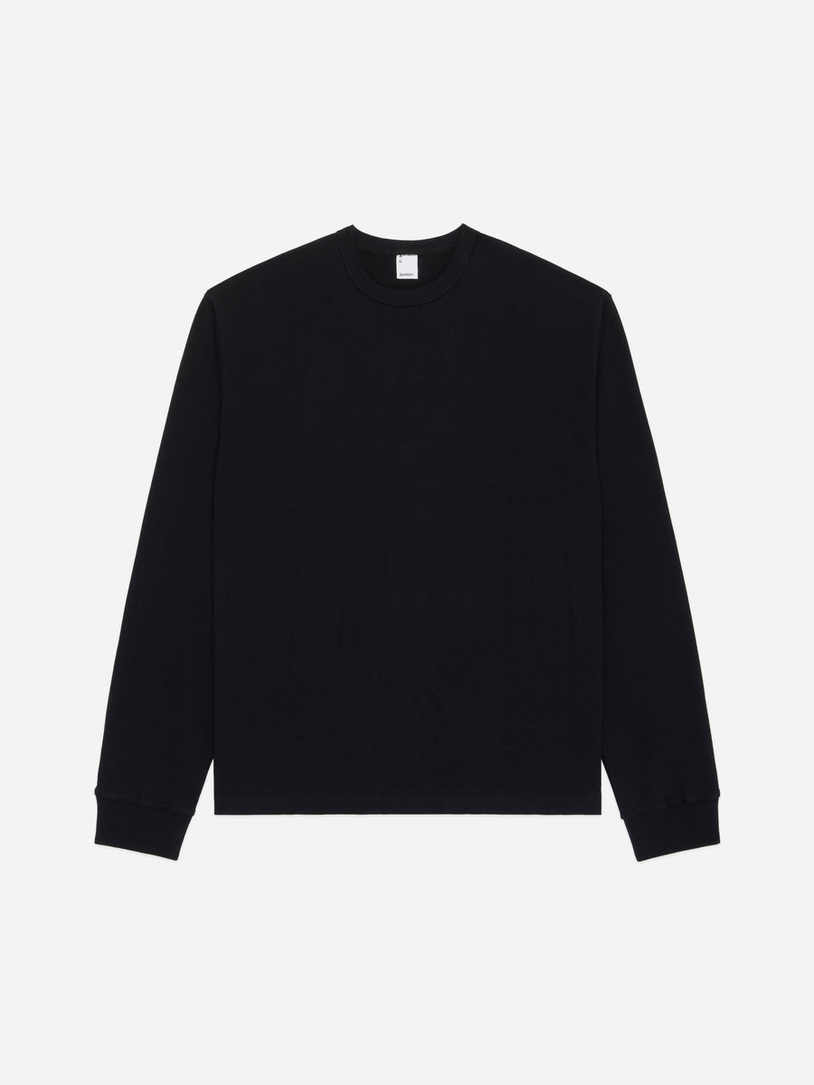 Heavyweight Boxy Long Sleeve T-shirt ~ Black