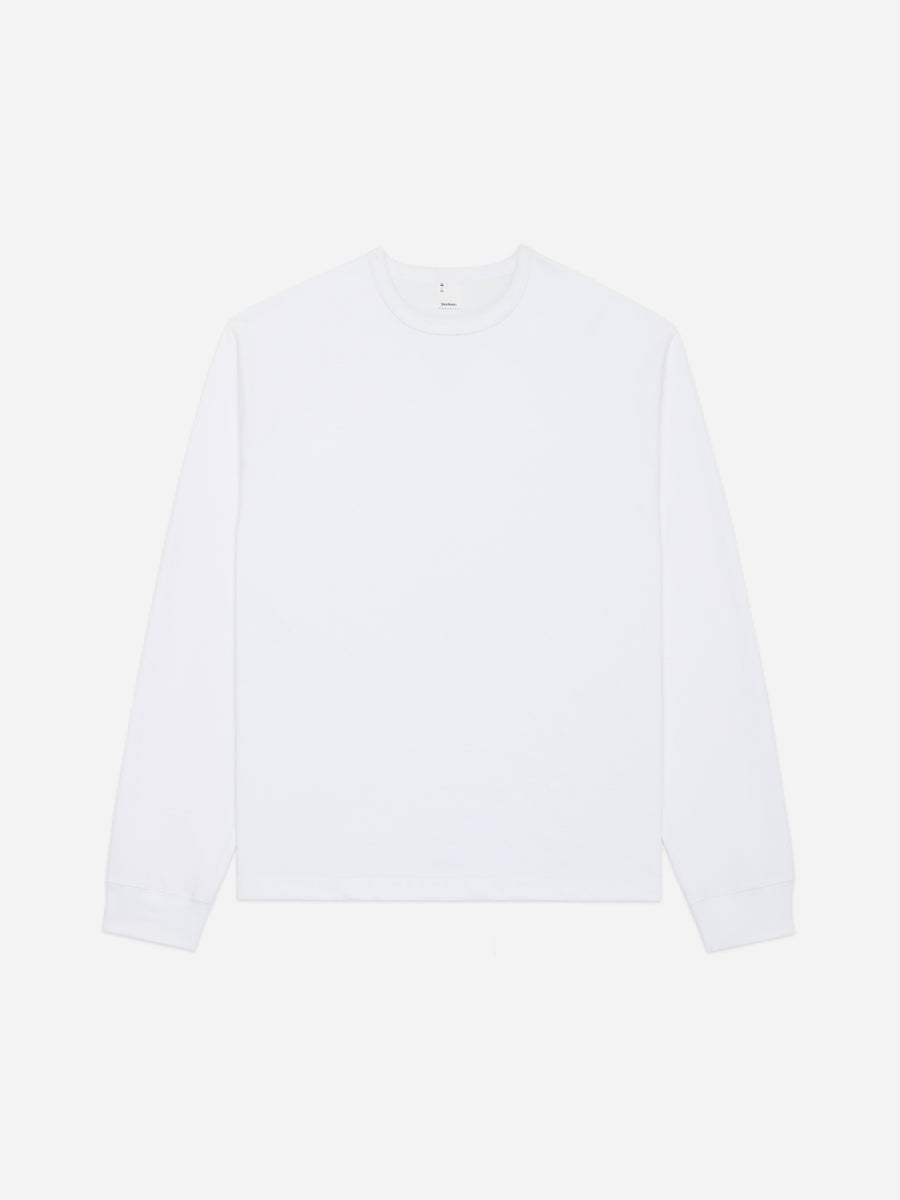 Heavyweight Boxy Long Sleeve T-shirt ~ White