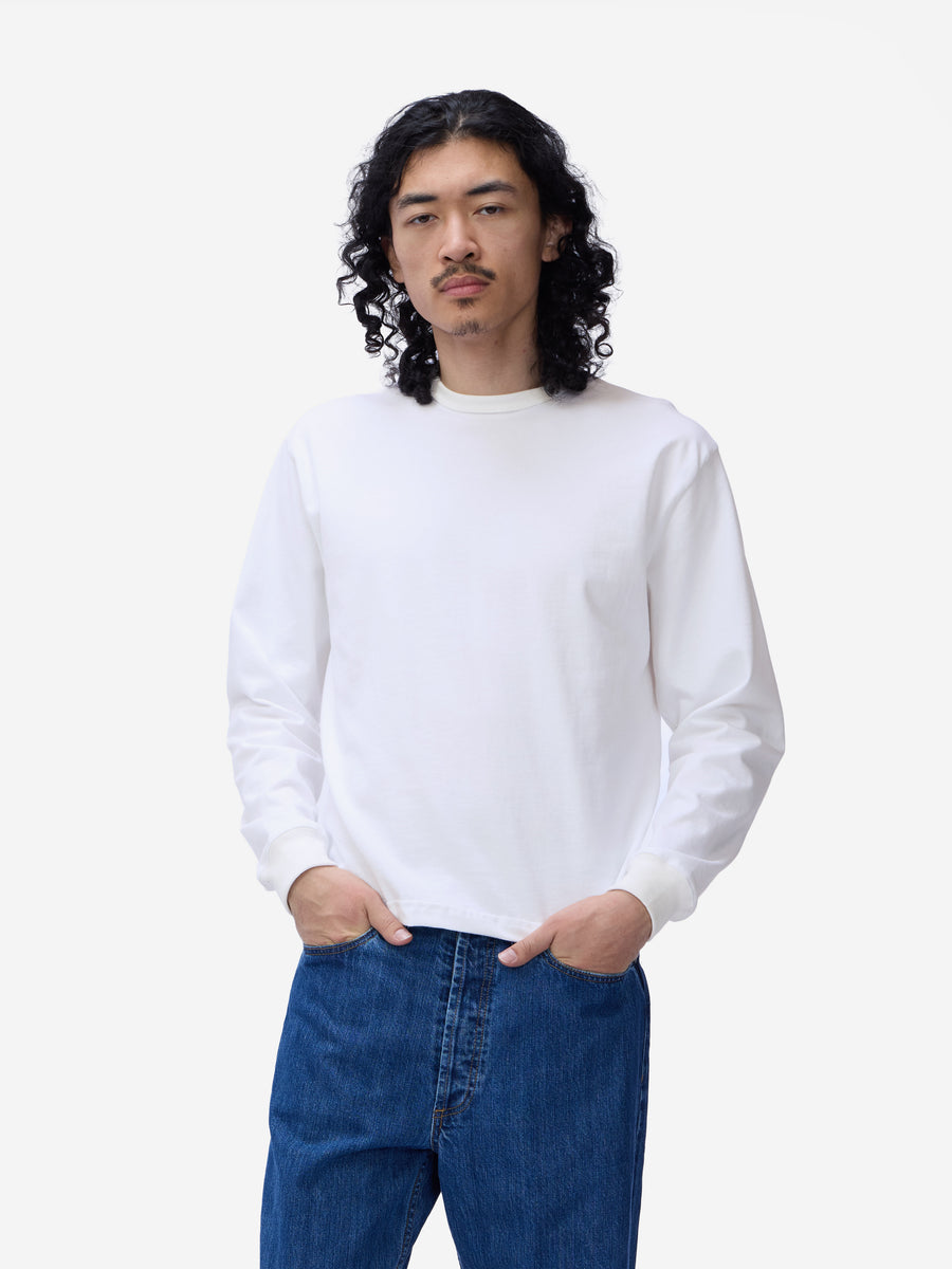Heavyweight Boxy Long Sleeve T-shirt ~ White