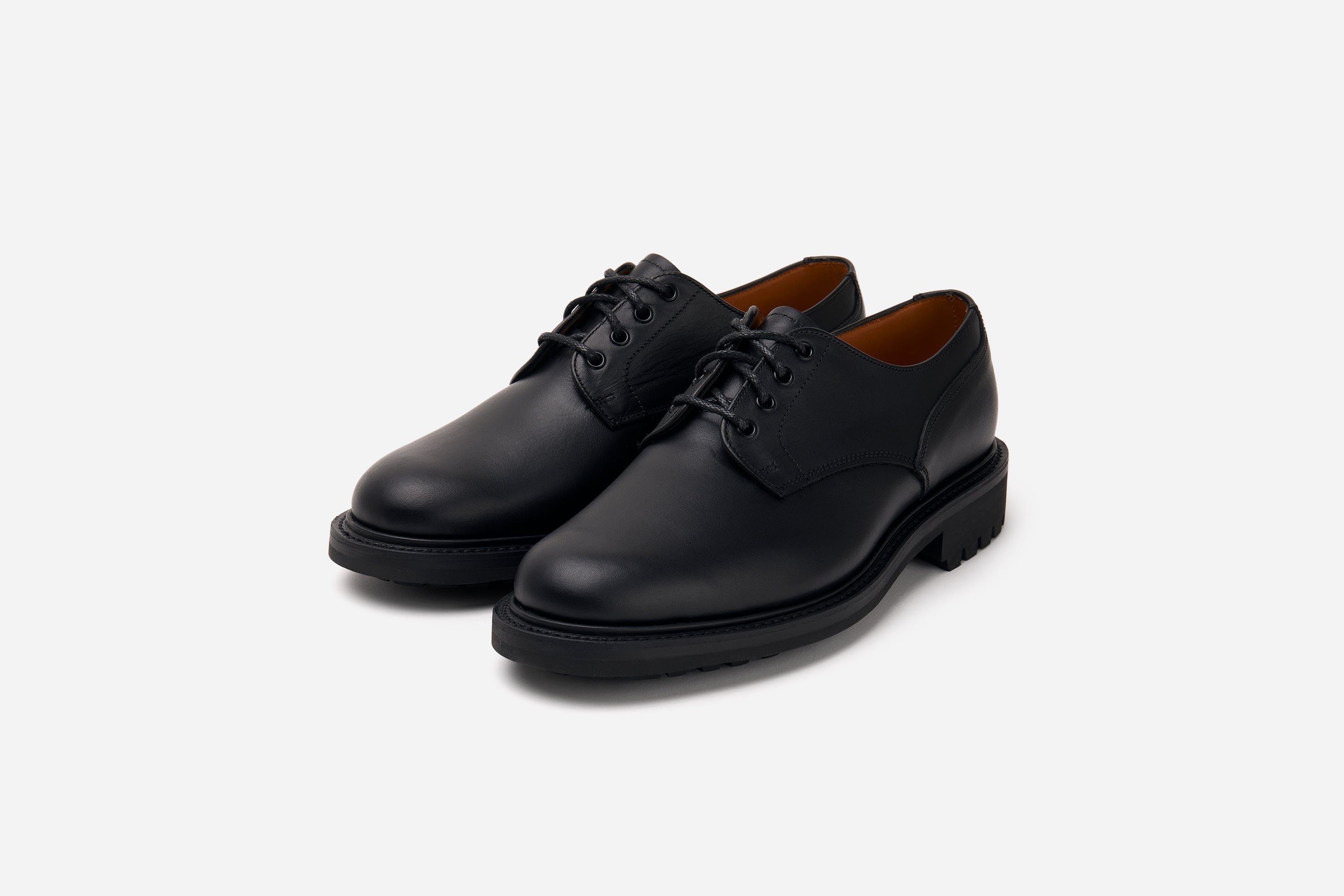Lug Sole Derby ~ Black Waxy Leather – 3sixteen