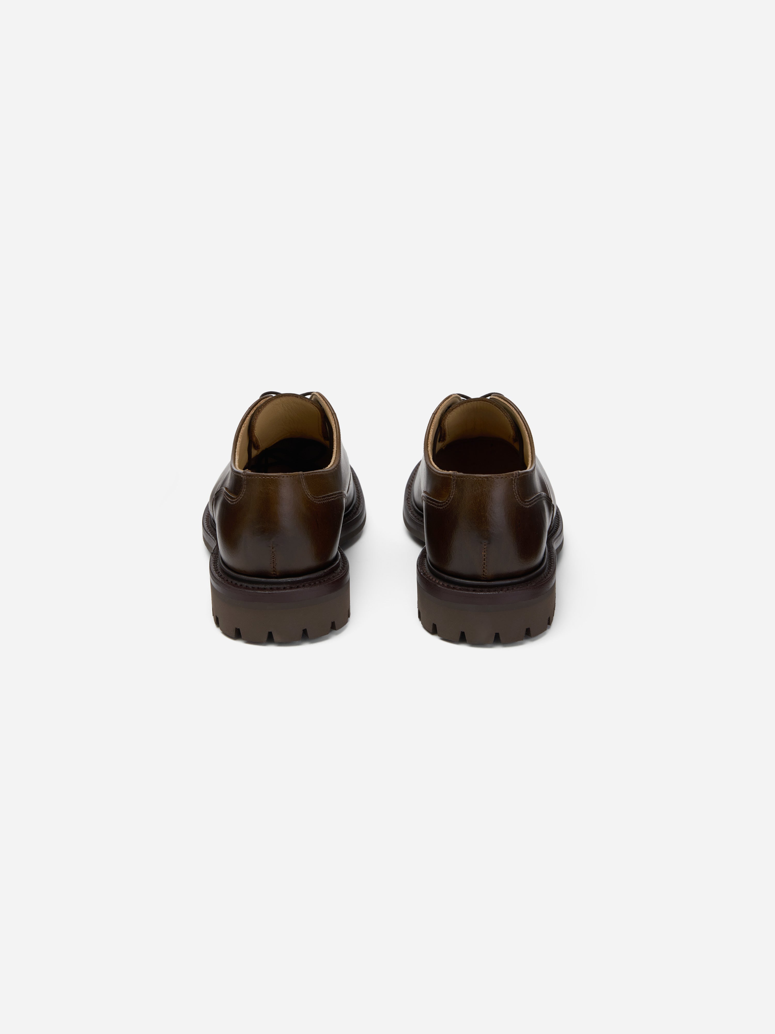 Lug Sole Derby ~ Mocha Waxy Leather – 3sixteen