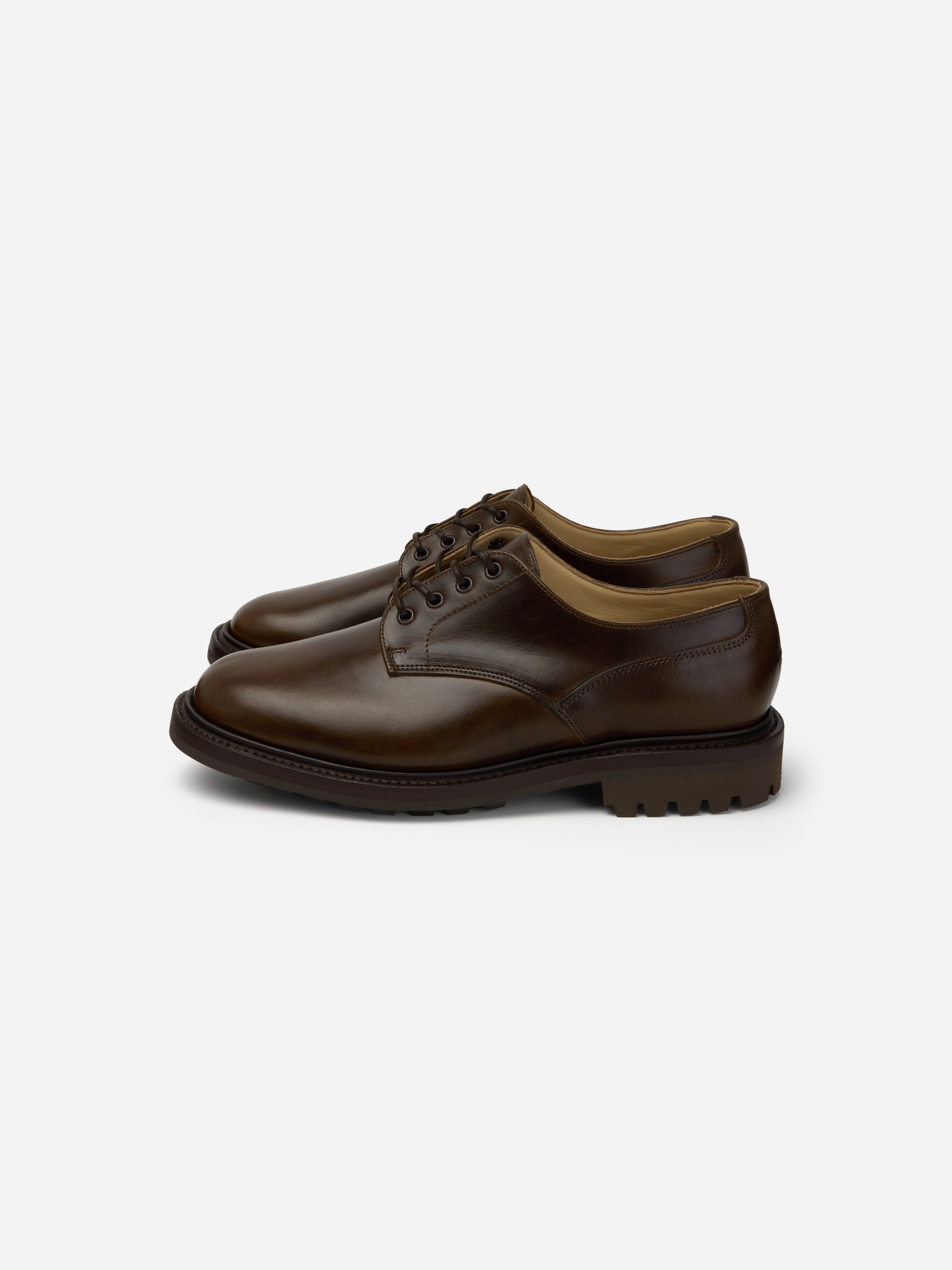 Lug Sole Derby ~ Mocha Waxy Leather – 3sixteen