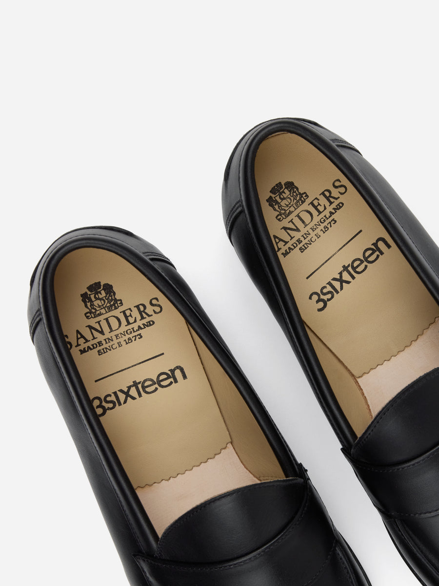 Saddle Loafer ~ Black Calf