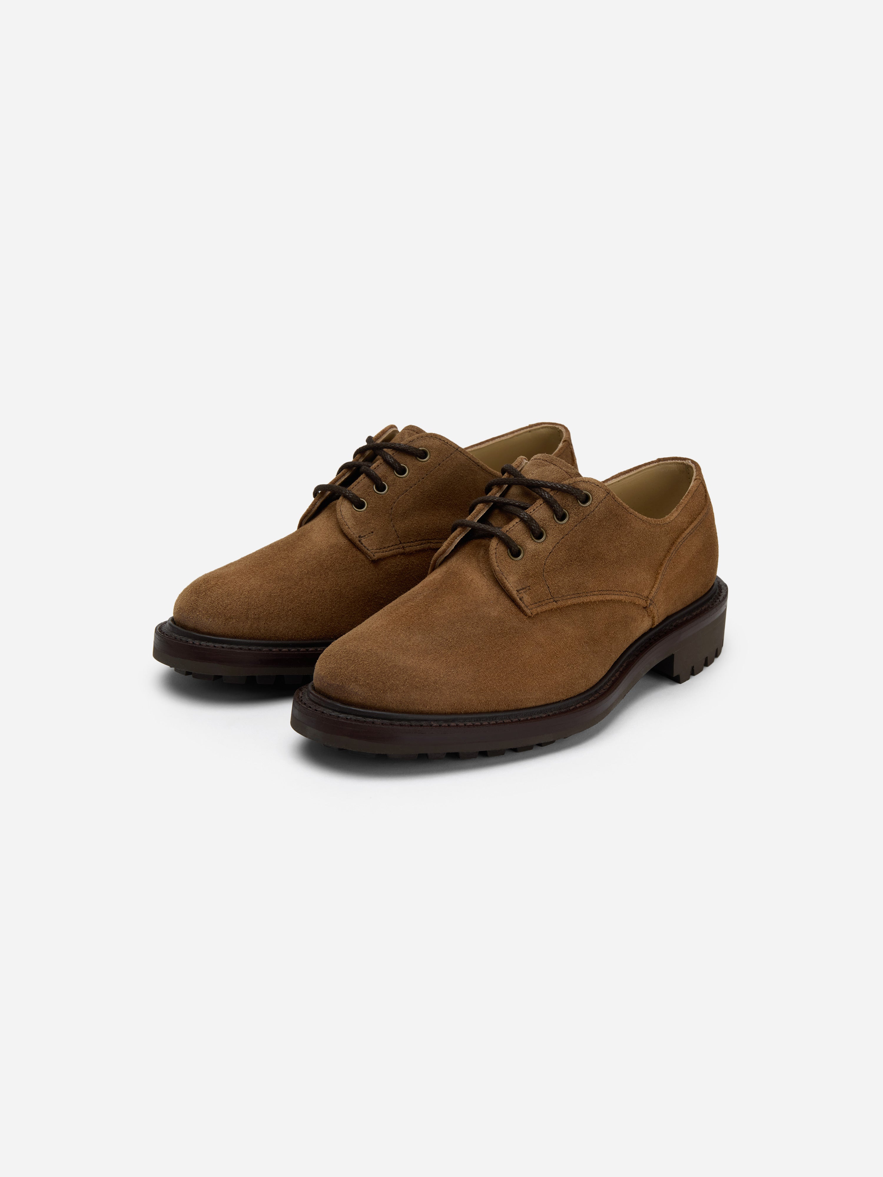 Lug Sole Derby ~ Snuff Waxy Suede – 3sixteen