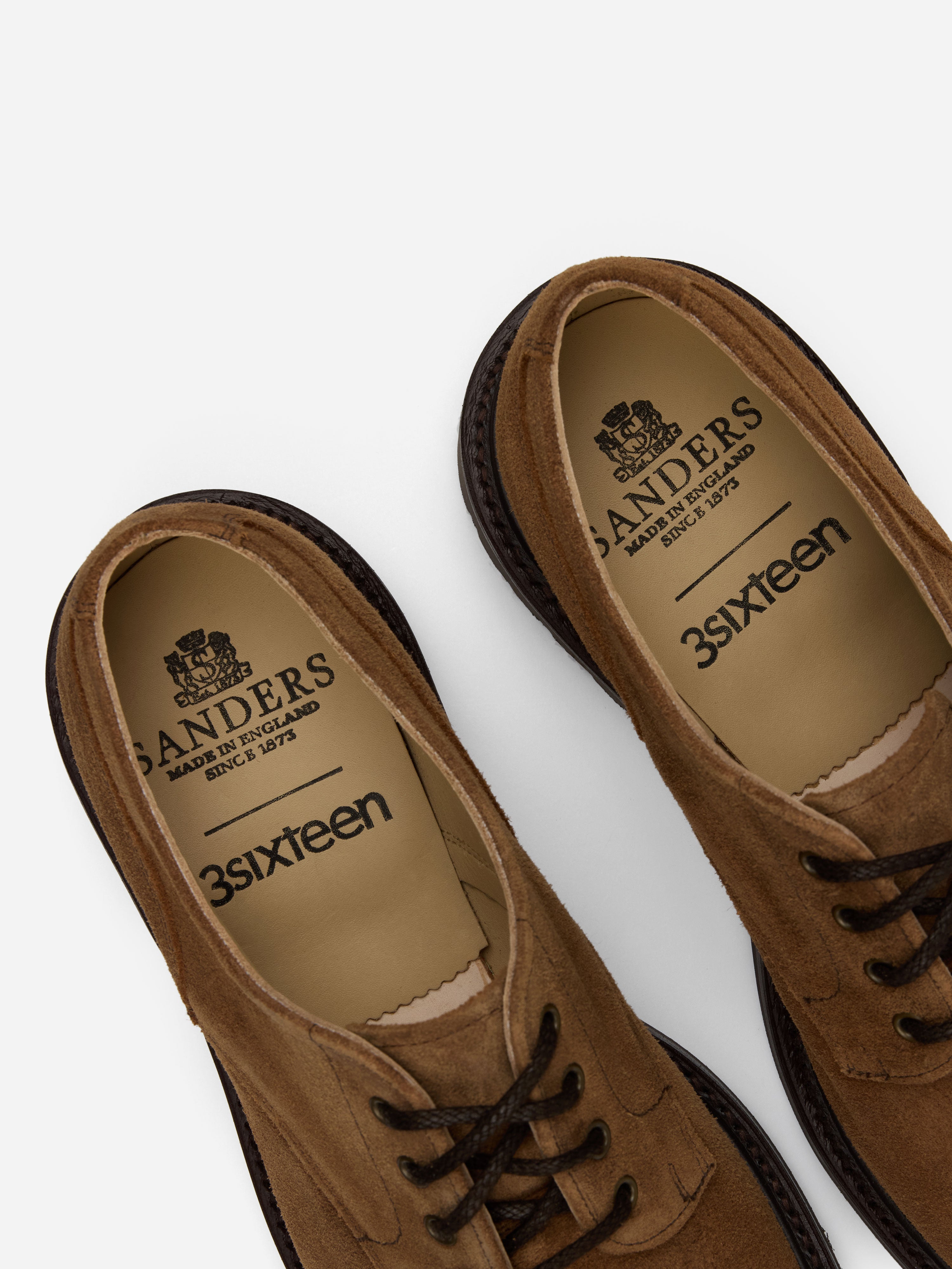 Lug Sole Derby ~ Snuff Waxy Suede – 3sixteen
