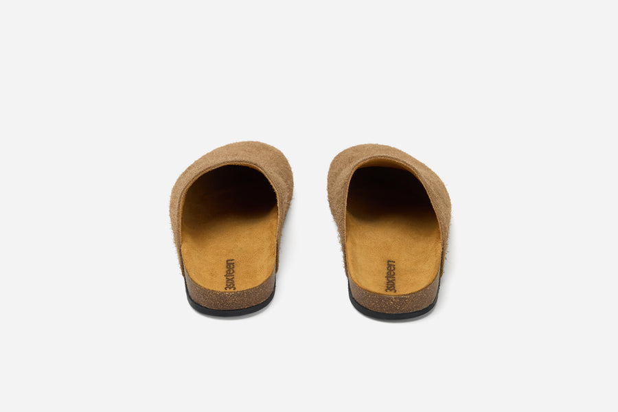 Mule ~ Shaggy Chestnut Suede