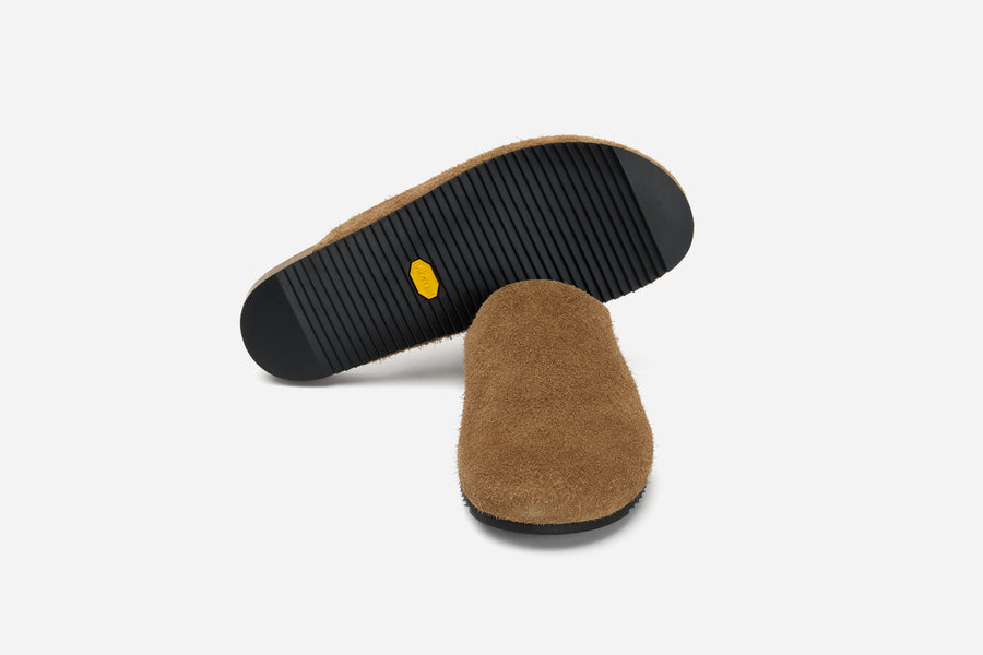 Mule ~ Shaggy Chestnut Suede