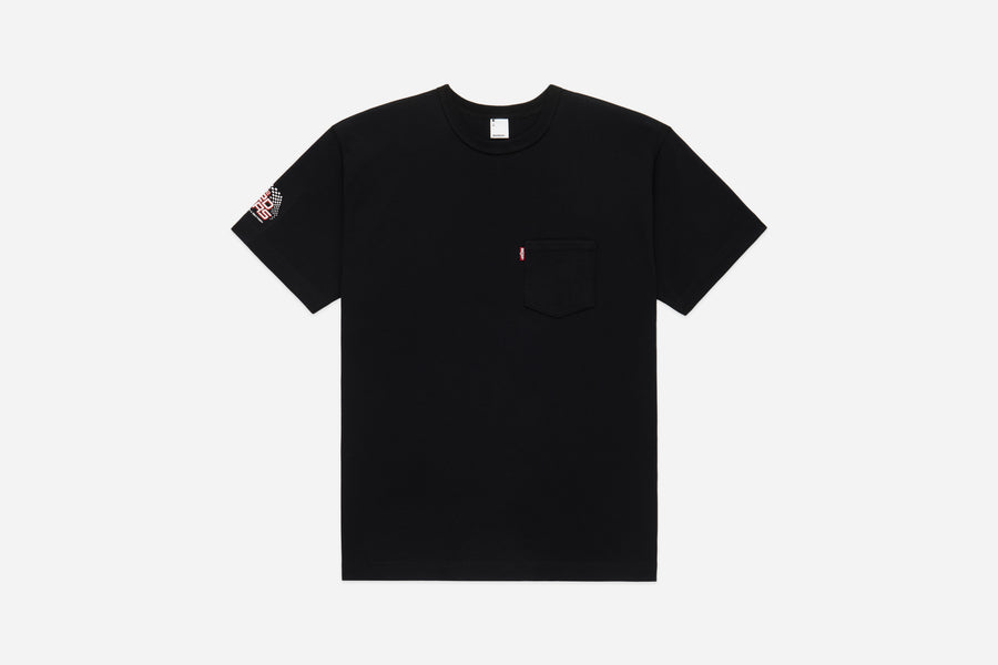 Self Edge x Samurai x 3sixteen "The Redliners" Pocket T-Shirt ~ Black