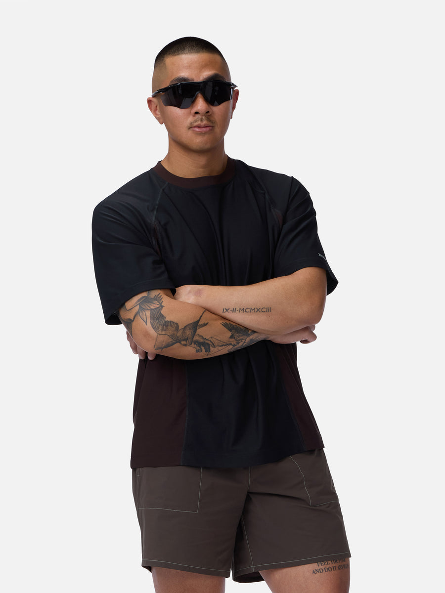 Track Tee ~ Black/Brown