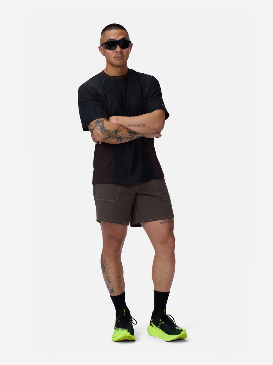 Track Tee ~ Black/Brown