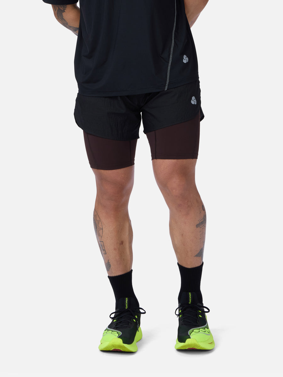 Pace Short ~ Black/ Brown