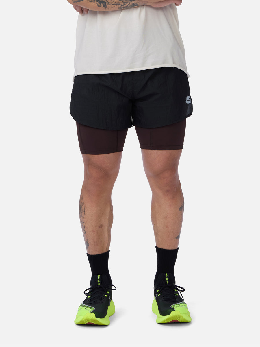 Pace Short ~ Black/ Brown