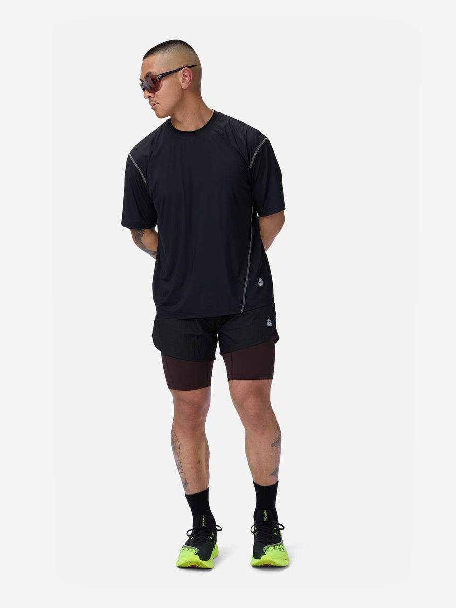 Pace Short ~ Black/ Brown