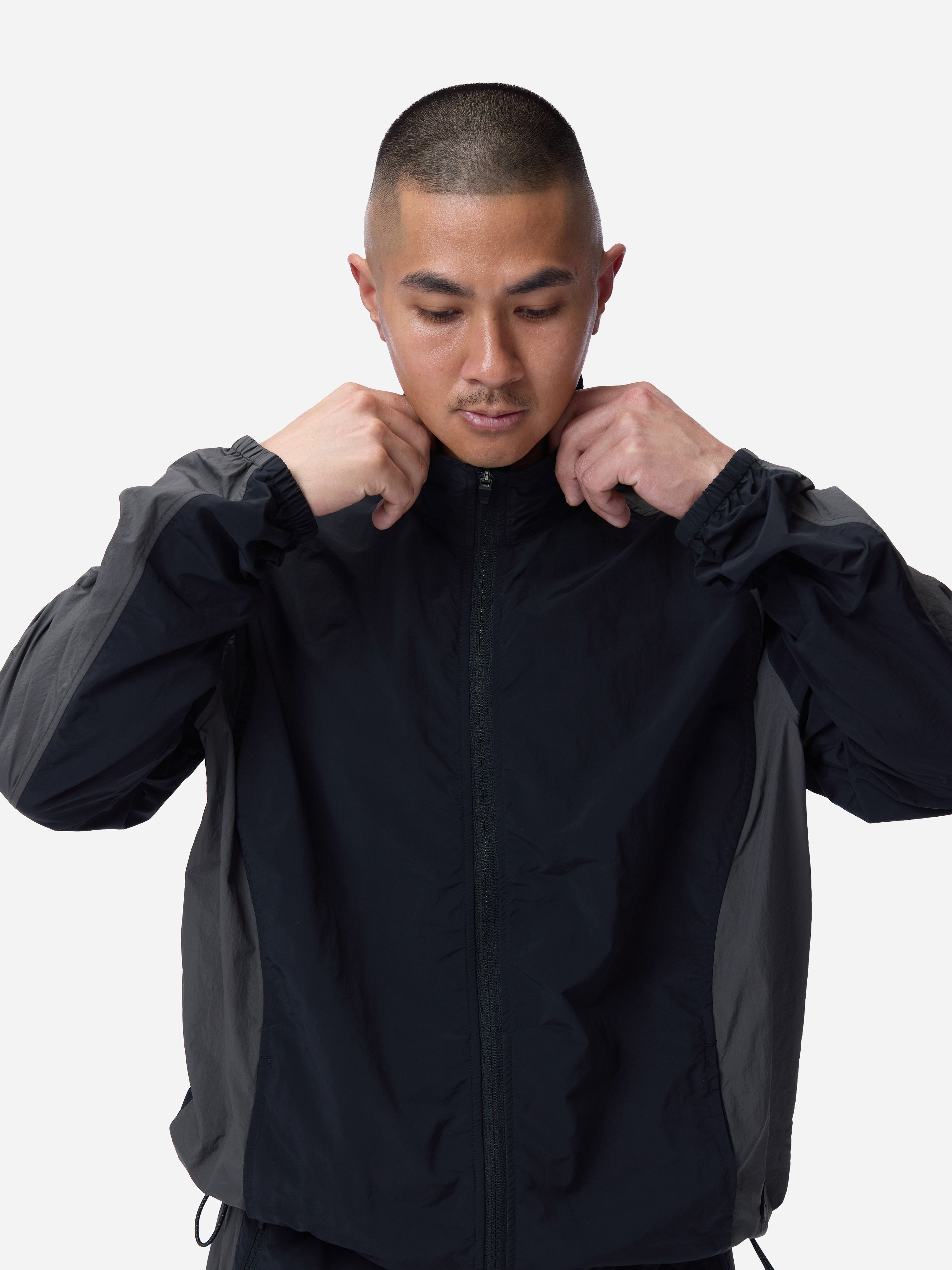 Track Jacket ~ Black/Grey – 3sixteen