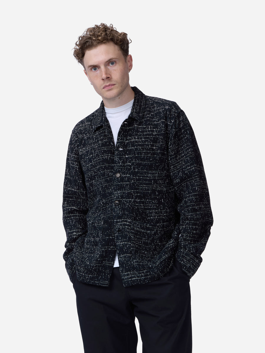 Shop Jacket ~ Navy/White "Kantha"
