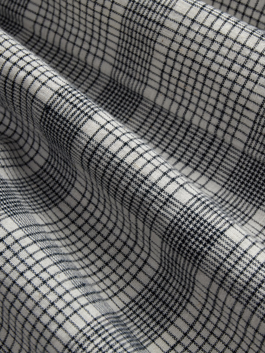 Short Sleeve Commuter Shirt ~ Handloom Grey Check