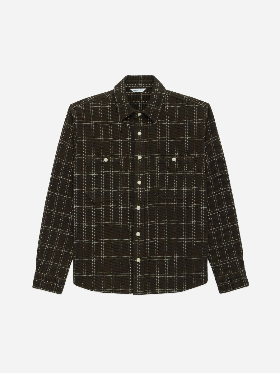 Utility Flannel ~ Espresso Twill Check