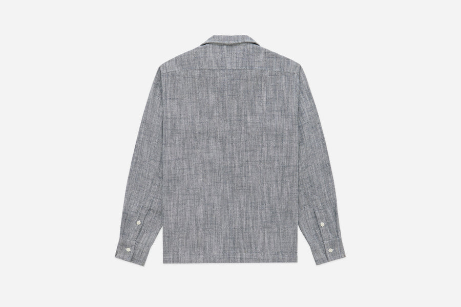 Camp Shirt ~ Black Cotton/Linen HBT