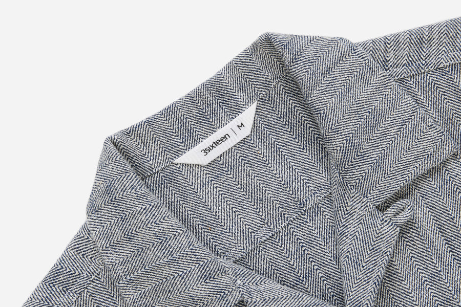 Camp Shirt ~ Black Cotton/Linen HBT