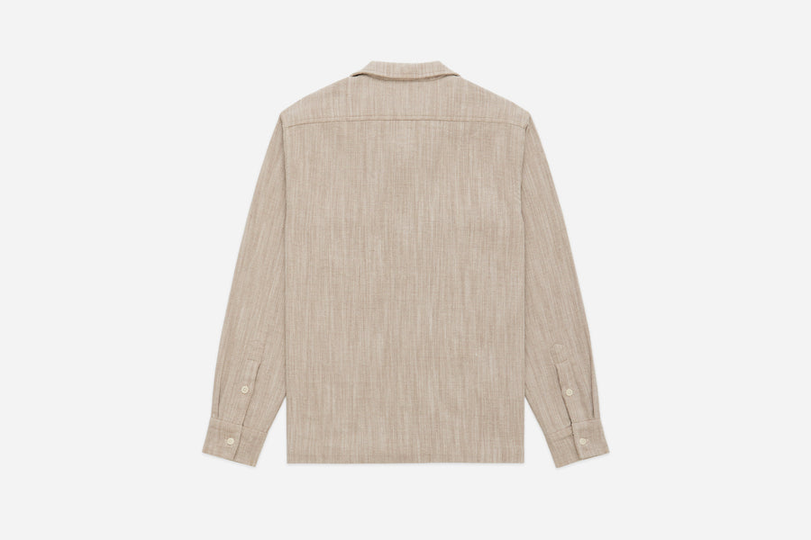 Camp Shirt ~ Ecru Cotton/Linen HBT