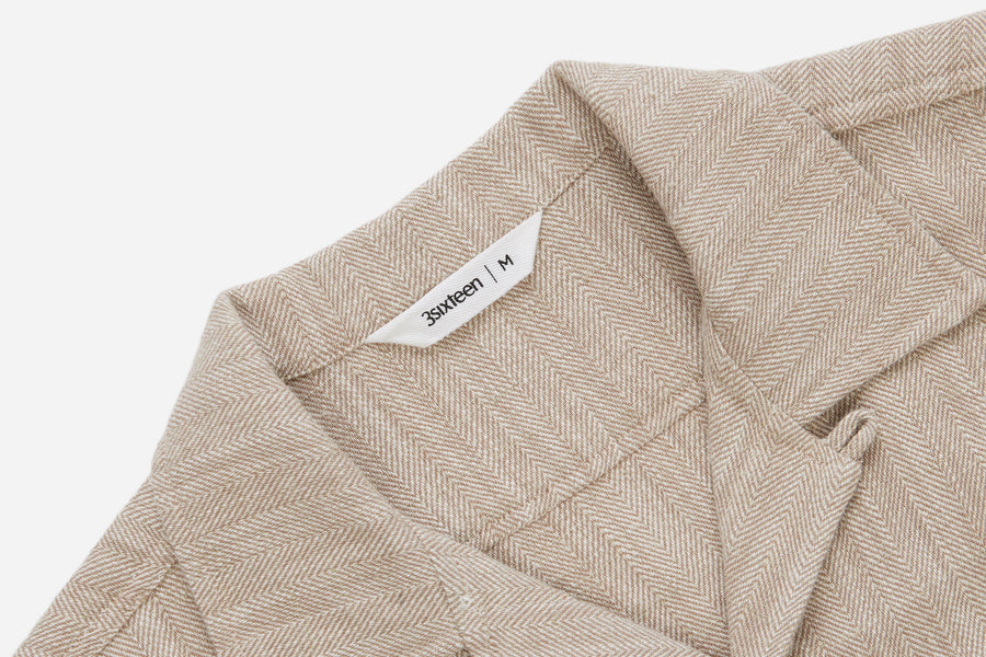 Camp Shirt ~ Ecru Cotton/Linen HBT