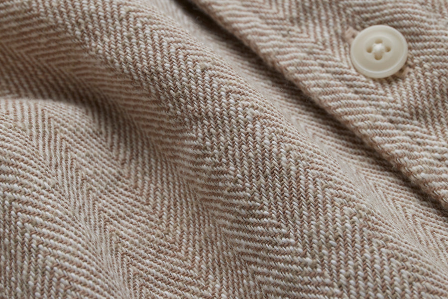 Camp Shirt ~ Ecru Cotton/Linen HBT