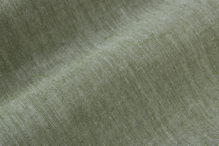 Short Sleeve Loop Shirt ~ Grass Linen/Cotton
