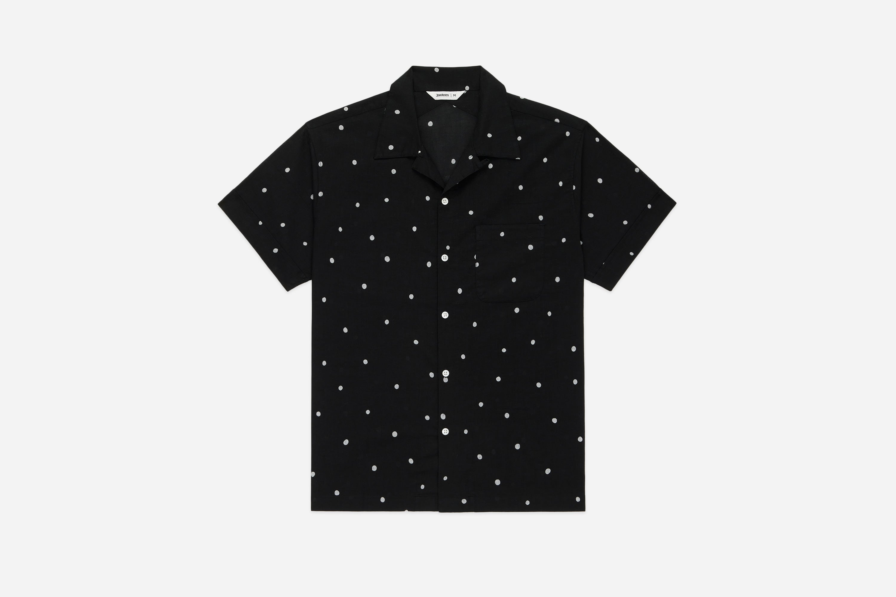 Vacation Shirt ~ Black Polka Dot – 3sixteen