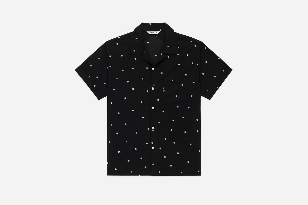 Vacation Shirt ~ Black Polka Dot – 3sixteen