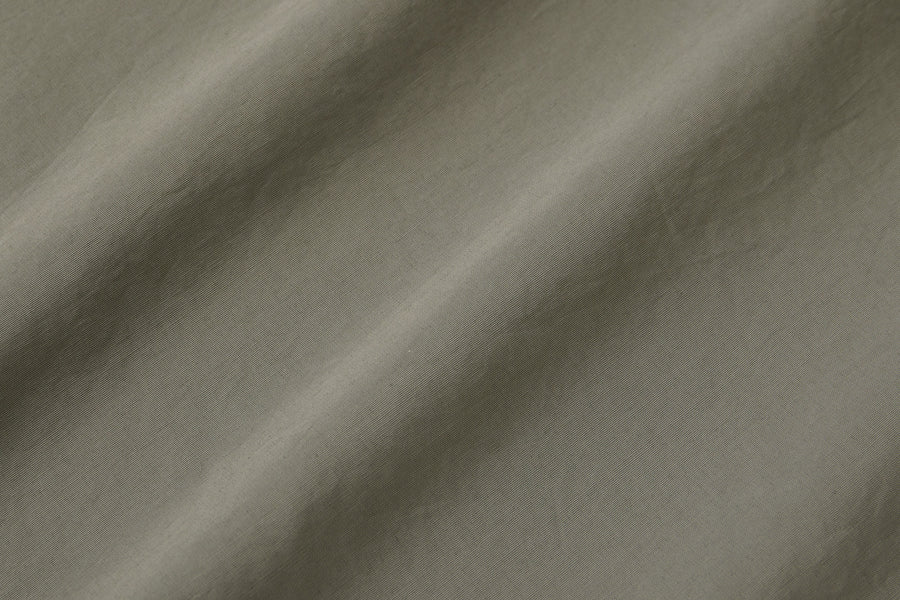 Short Sleeve Zip Shirt ~ Olive Nylon