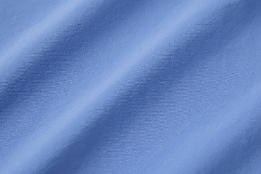 Short Sleeve Zip Shirt ~ Powder Blue Nylon