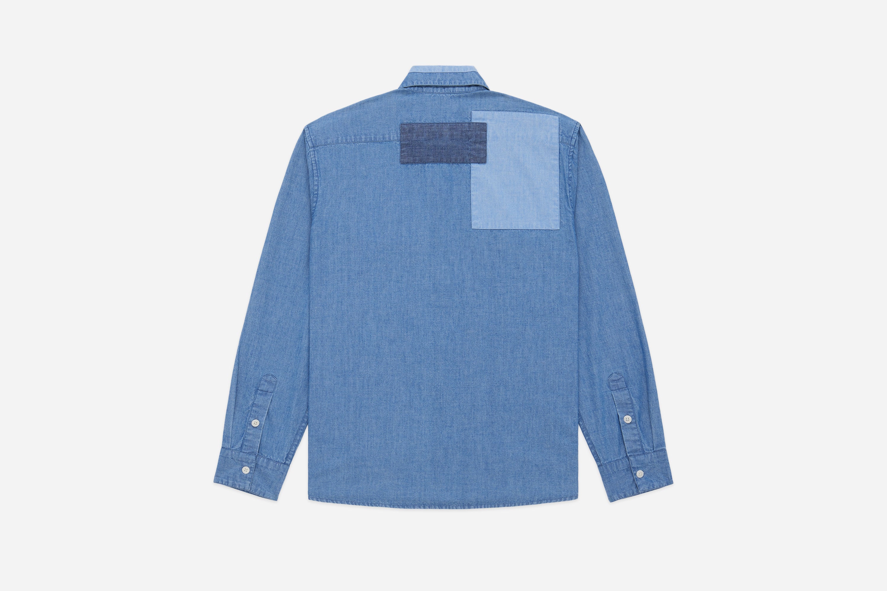 Utility Shirt ~ Indigo Patchwork Chambray – 3sixteen