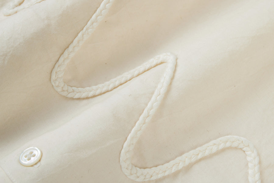 Vacation Shirt ~ Ecru Squiggle